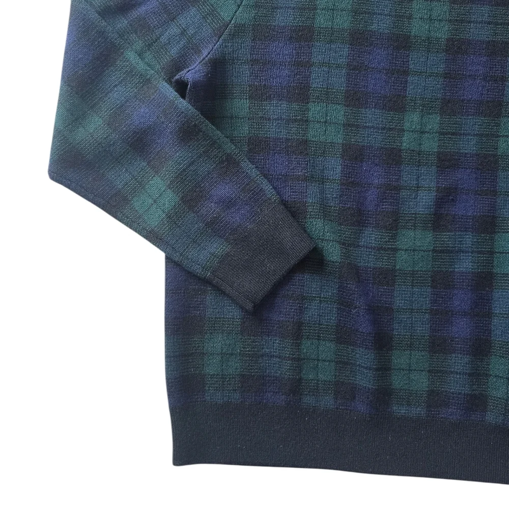 POLO Ralph Lauren Plaid Washable Wool Sweater Tartan